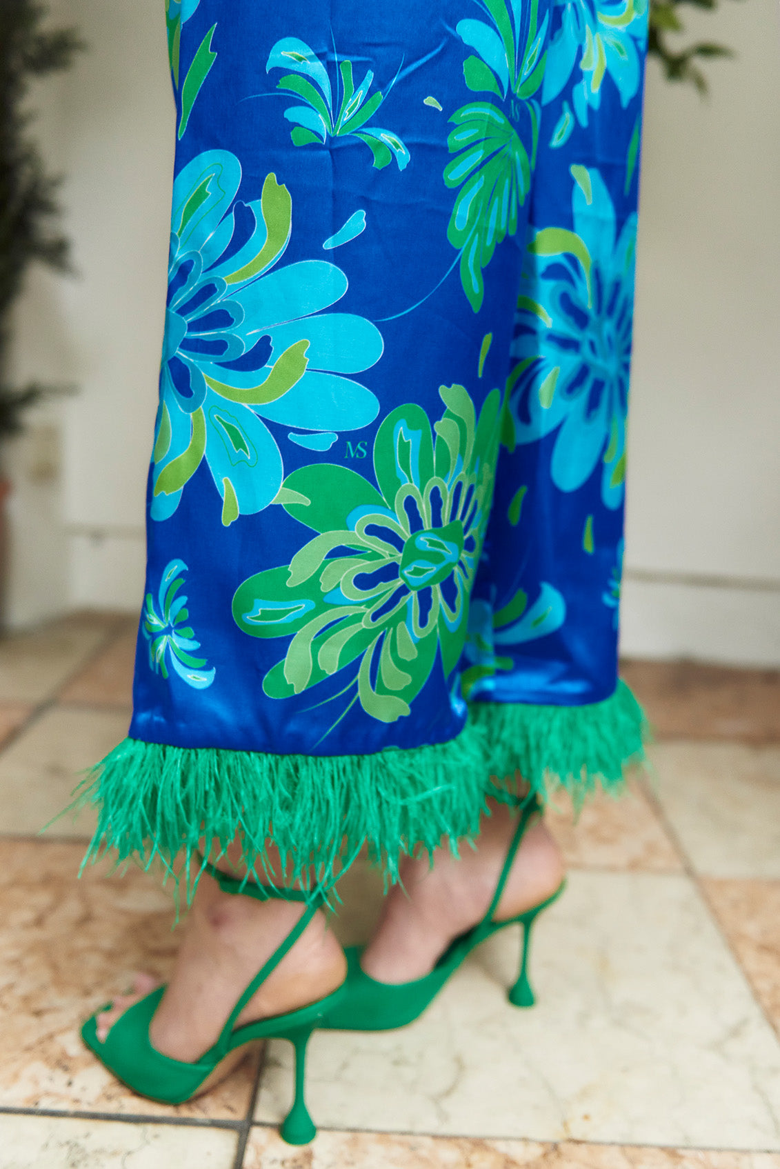 Bold Botanicals Pants (blue/green)