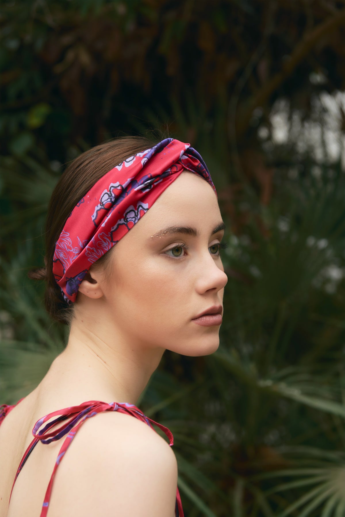Floral Fragments Headband (red)