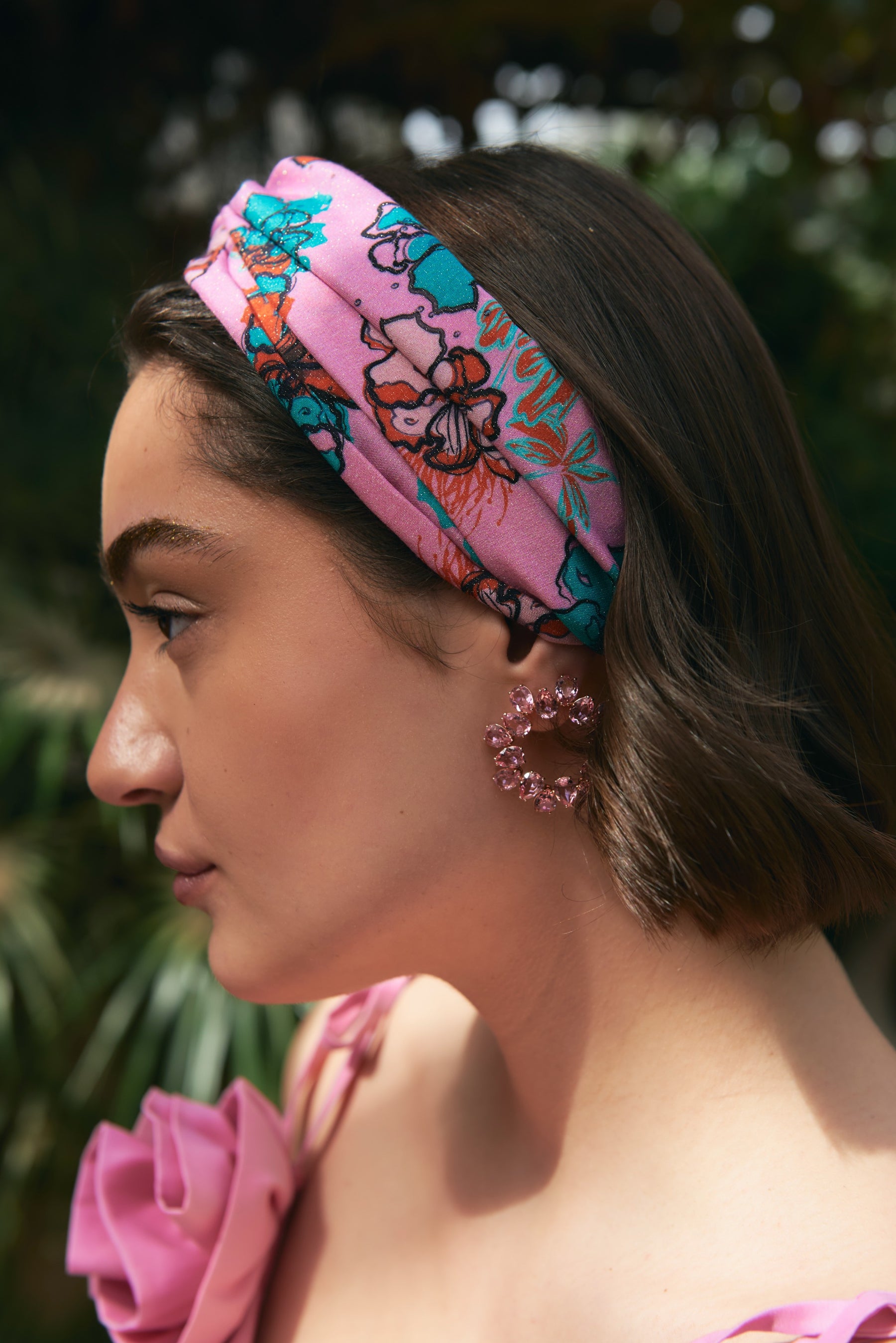 Floral Fragments Headband (pink)