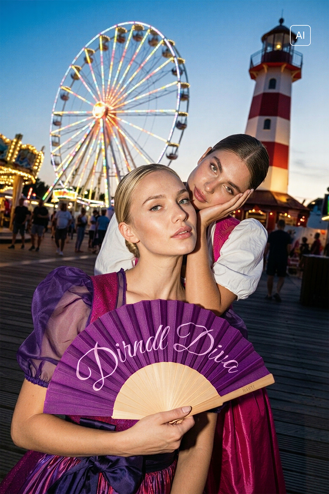 Fächer Dirndl Diva