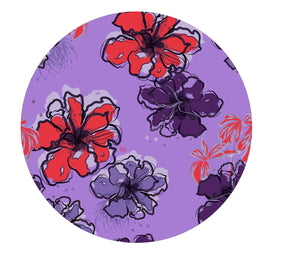 Floral Fragments Headband (purple)