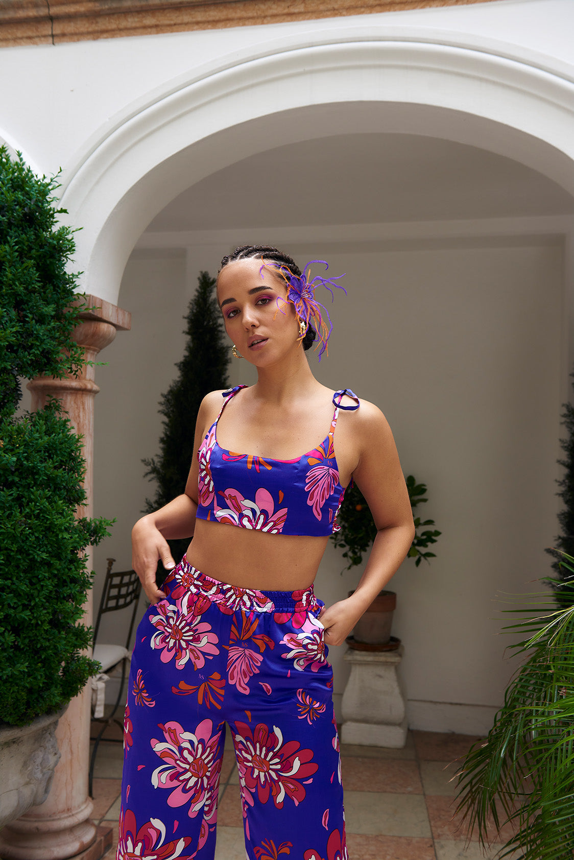 Bold Botanicals Top (purple/orange)